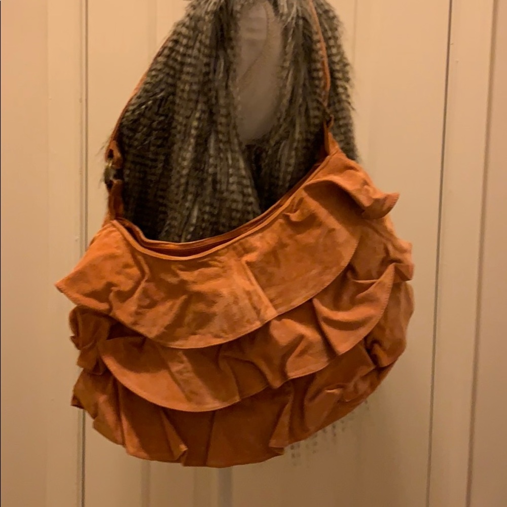Genuine leather hobo bag